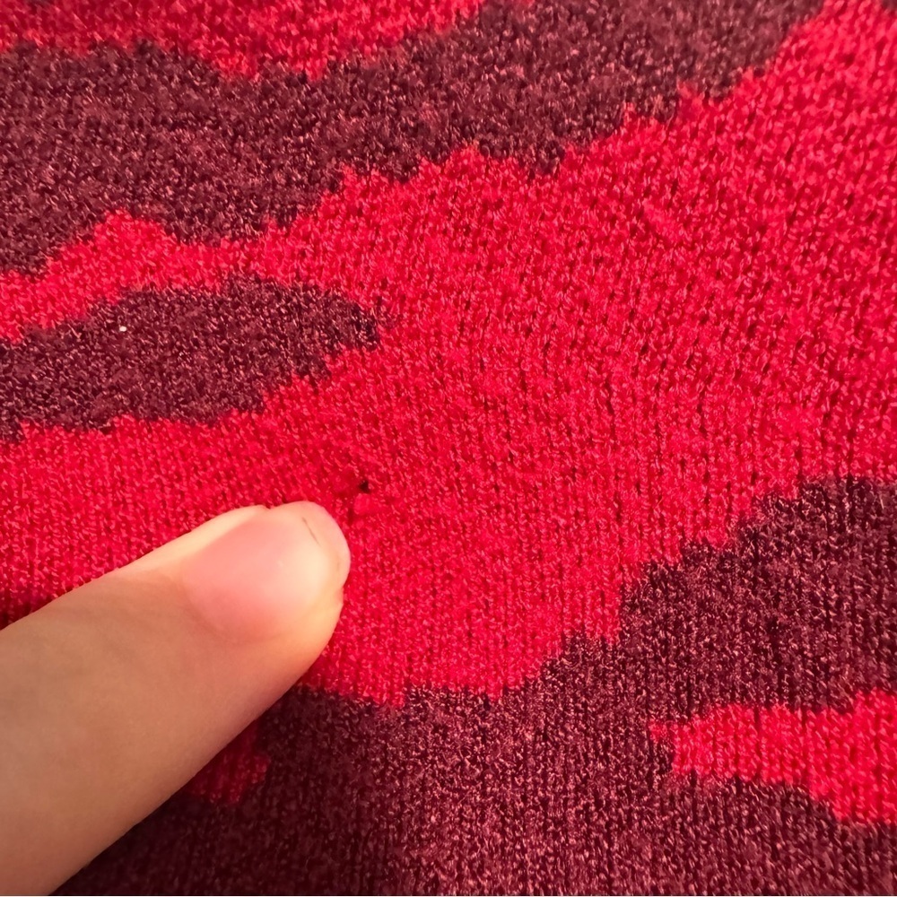 Red Camo Chico’s Mock Neck Sweater - Picture 8 of 8